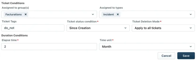 Ticket Rules Example