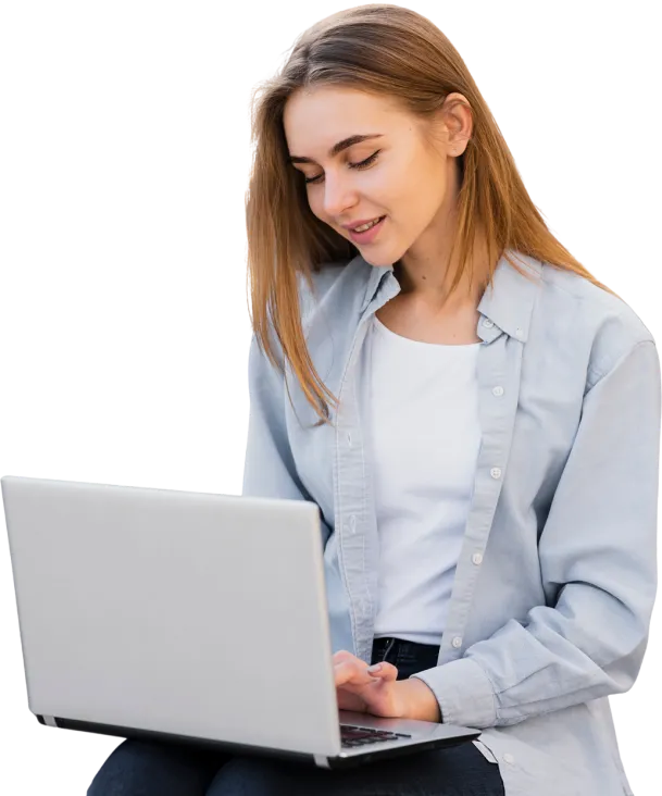 Professional using a laptop, representing ServiceNow ITSM enterprise cloud platform