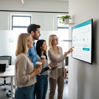Vue du tableau de bord d'un portail en libre-service ITSM affichant les tickets, la base de connaissances et les métriques ROI pour les équipes de support informatique modernes