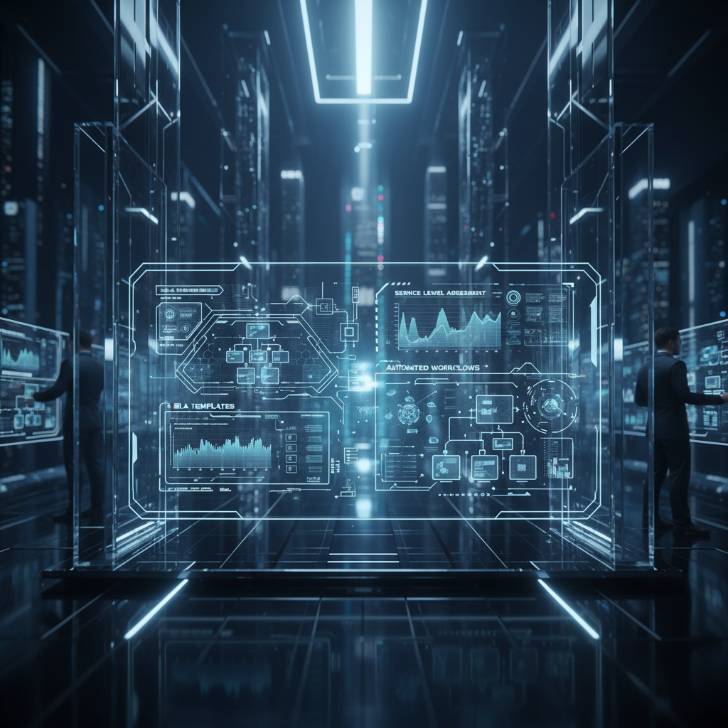 ITSM SLA dashboard in HaloITSM showing response, resolution targets and uptime metrics for modern IT service management