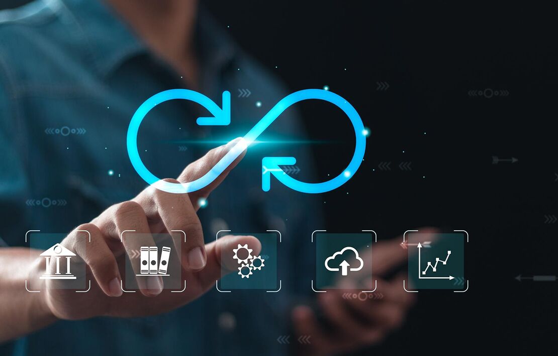 Graphic illustrating ServiceNow ITSM support, TMA and continuous improvement