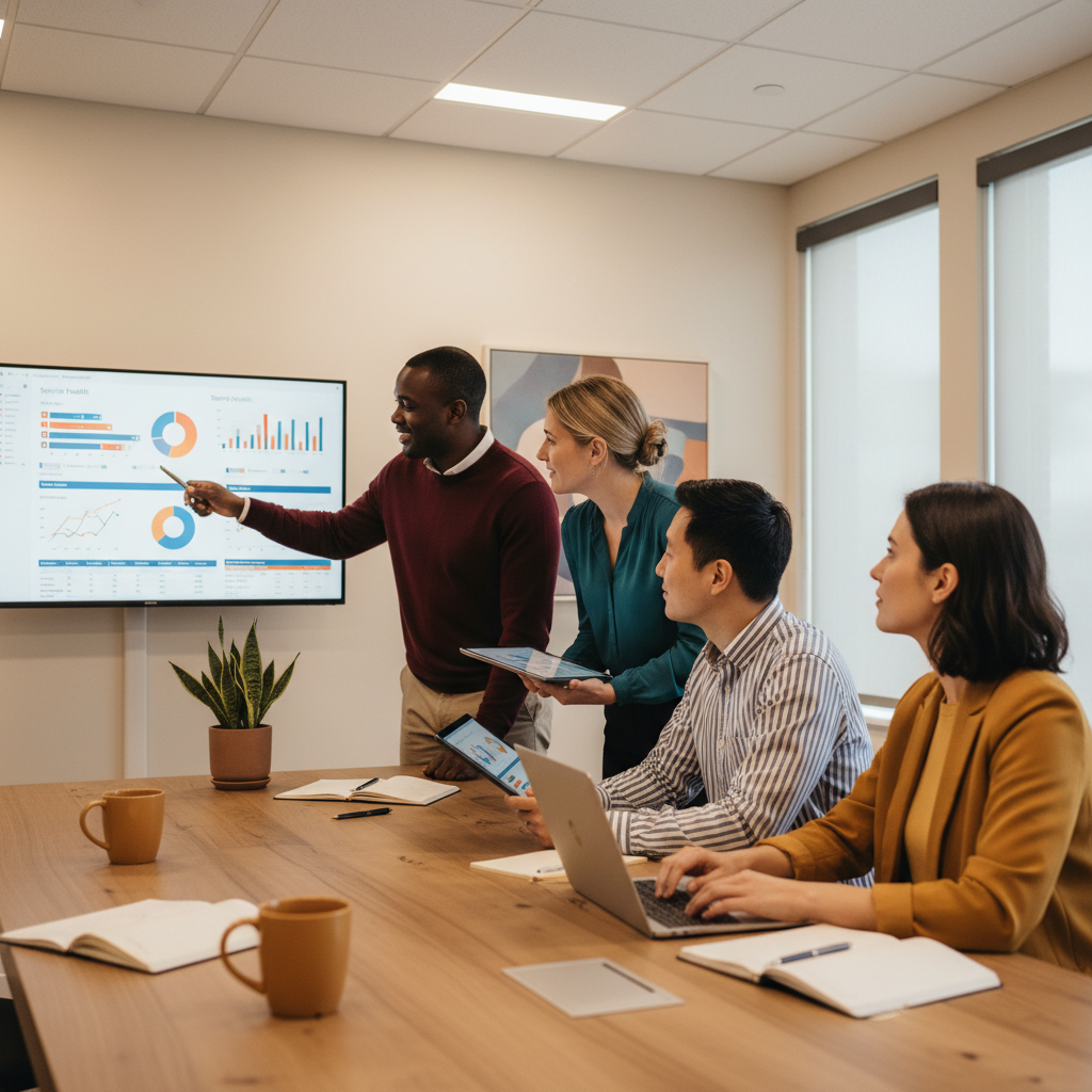 Illustration of ServiceNow CMDB best practices showing connected configuration items, services, and asset data for IT decision-making
