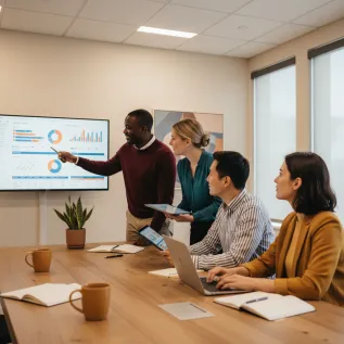 Illustration of ServiceNow CMDB best practices showing connected configuration items, services, and asset data for IT decision-making